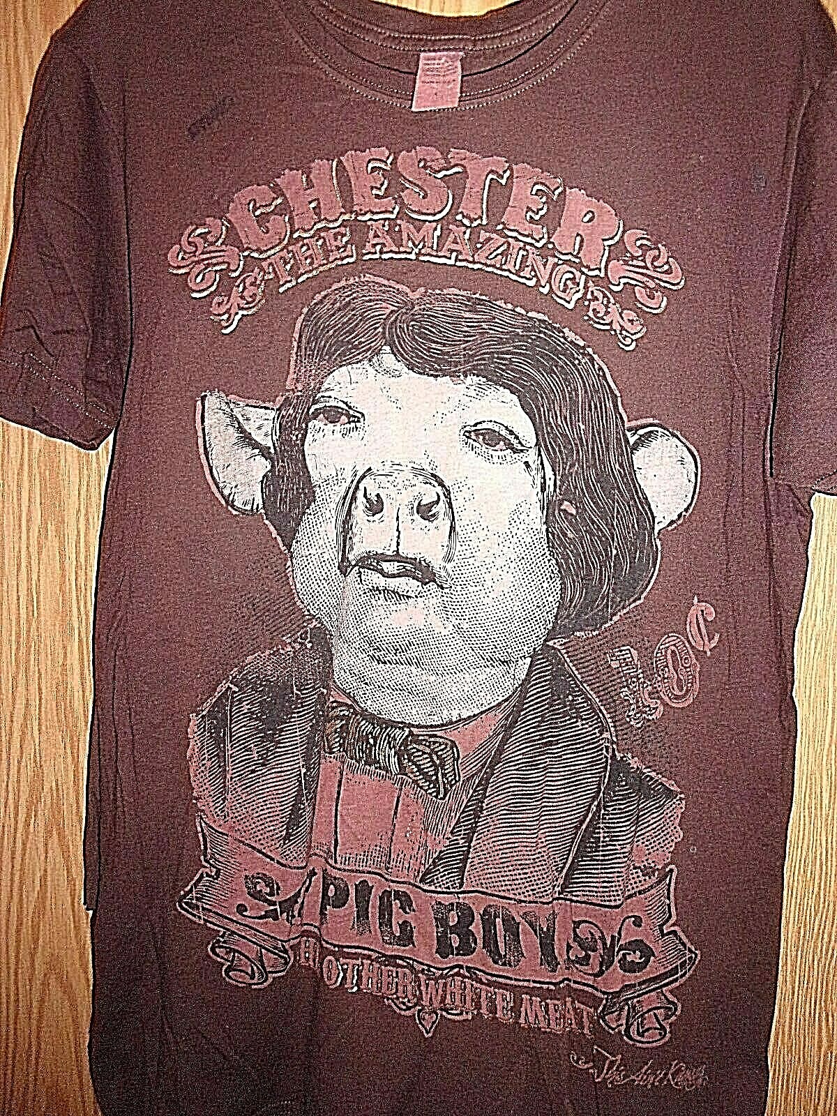 ALTRA PIG BOY the other white meat brown graphic L t shirt