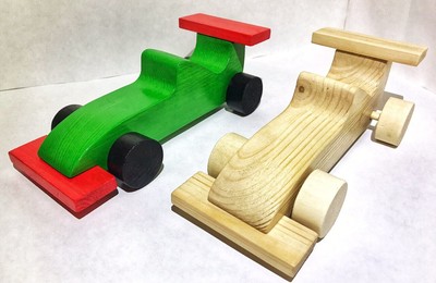 wooden car drop toy