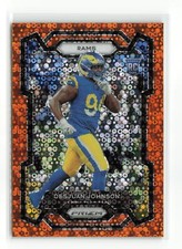 DESJUAN JOHNSON #356 2023 PANINI PRIZM RAMS RC ORANGE DISCO