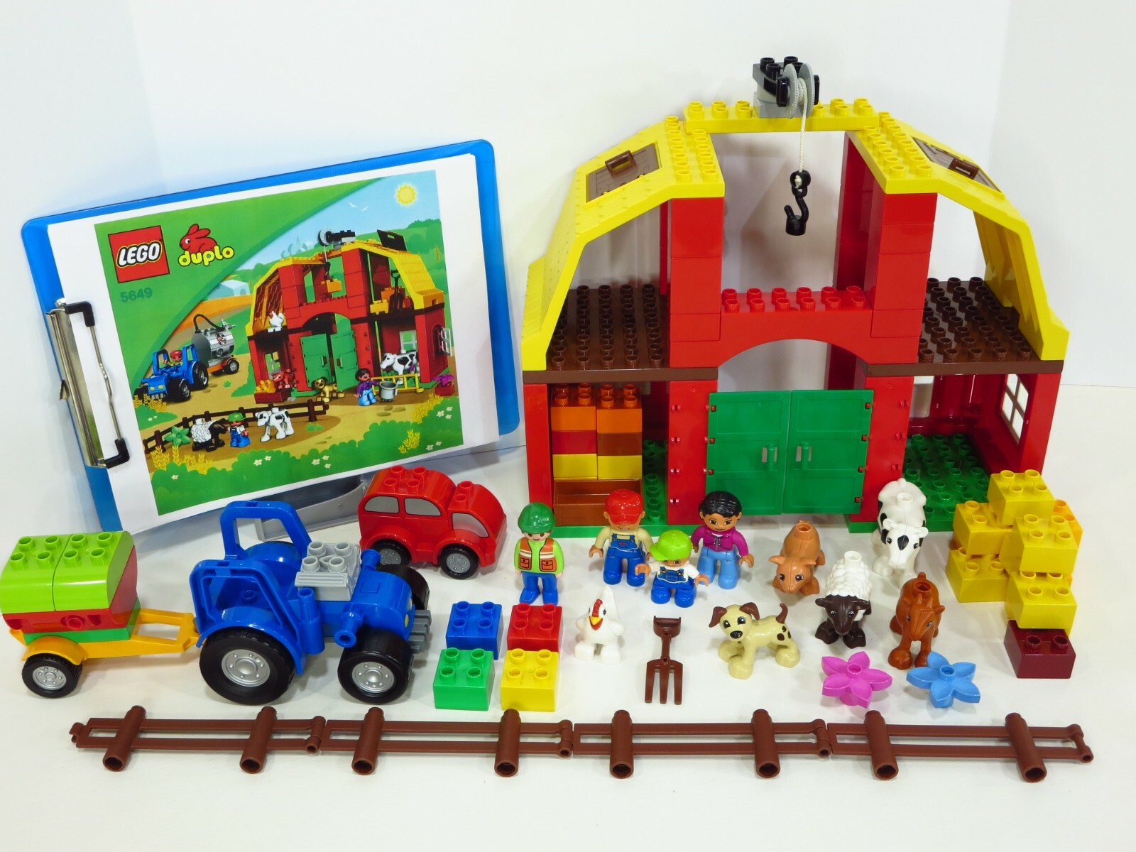 Lego 5649 Duplo Legoville Big Farm Retired Set Cow Tractor Barn