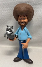 NECA 6in Bob Ross figure w/ Raccoon  (Loose, see picture)