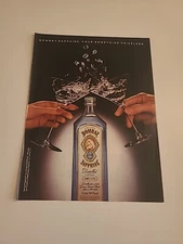 Bombay Sapphire Gin Print Ad 1991 8 x11 Vintage Great To Frame 