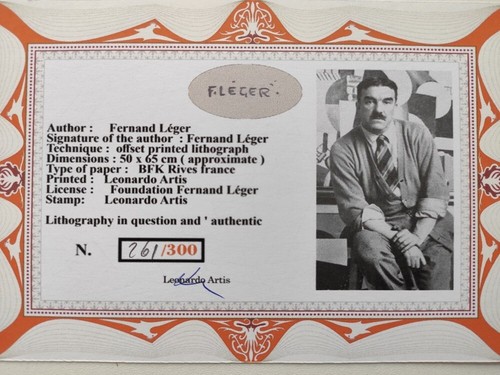 Fernand Léger Signed - Le Campeur - Certificate - Picture 3 of 4