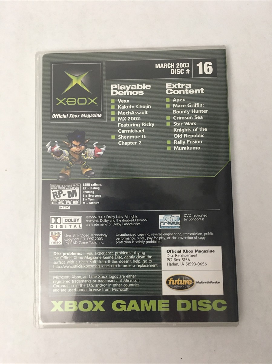 Official Xbox Magazine Demo Disc 16 (Xbox, 2003) | eBay