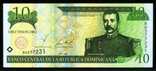 DOMINIKANISCHE REPUBLIK. 10 Pesos Oro 2001. 168a. UNC.