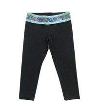 Ivivva Lululemon Girl Reversible Black Quilt Waistband Rhythmic Crop Legging 14