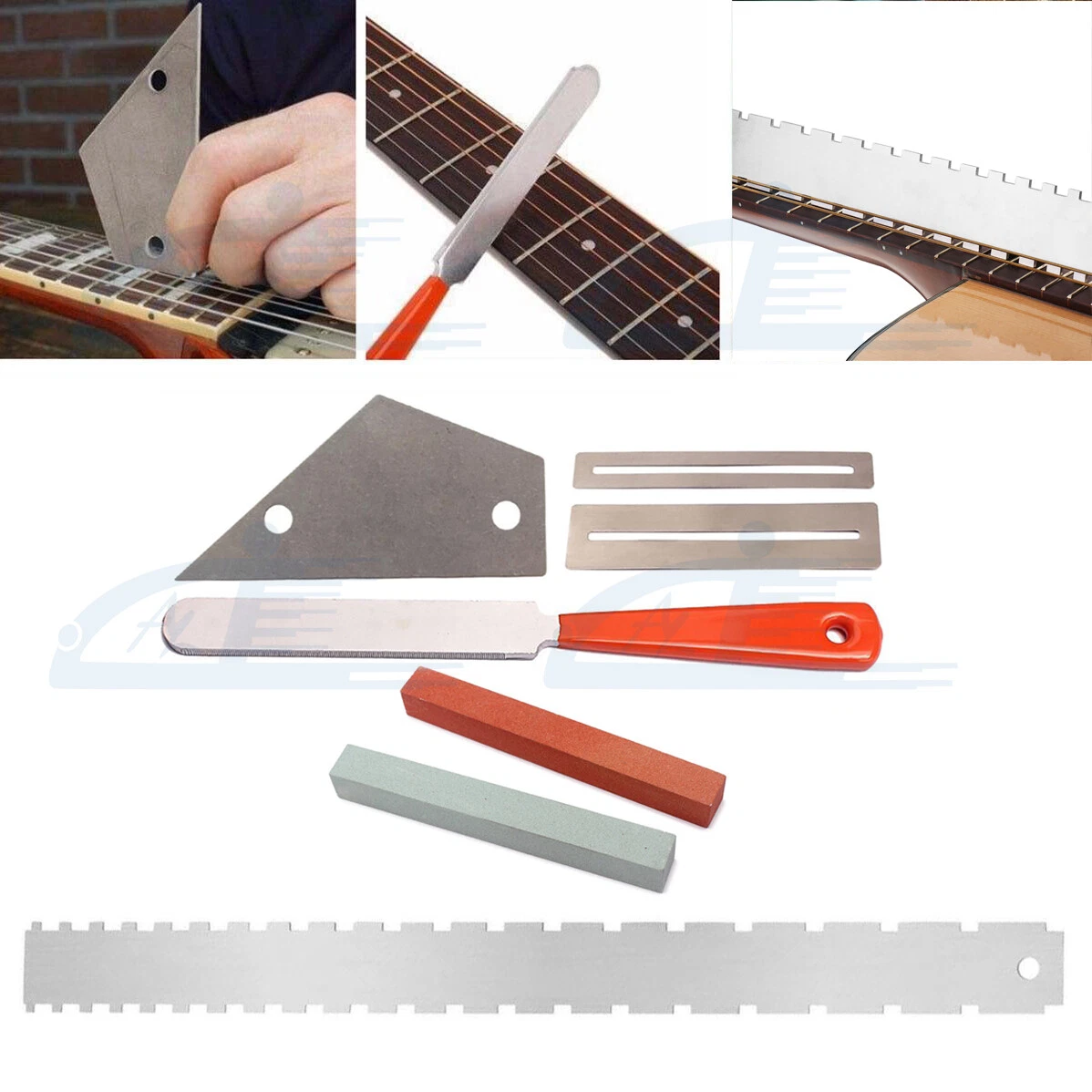 Guitar Fret File Neck Straight Edge Grinding Stone Fret Rocker