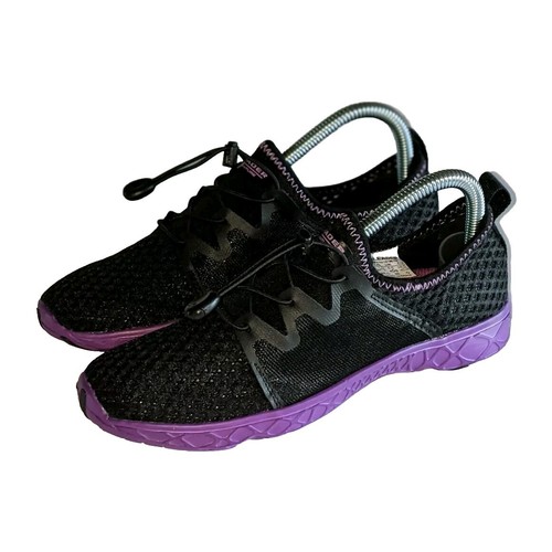 ALEADER Quick Drying Aqua Water Shoes Black Purple Mesh Women's 7.5US 38.5EU - Picture 3 of 12
