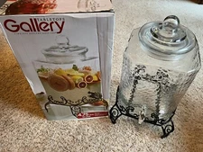 🇺🇸Tabletops Gallery 4.75 Gallon 18 Liter Glass Drink Dispenser W/Stand🇺🇸