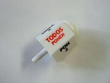 Plastic Toma Todo Pirinola, White. BETTER QUALITY - WE'VE SOLD THE MOST ON EBAY!
