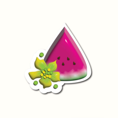 Watermelon Vinyl Sticker Cute Waterproof Fruit Decals Car Laptop Water Bottle