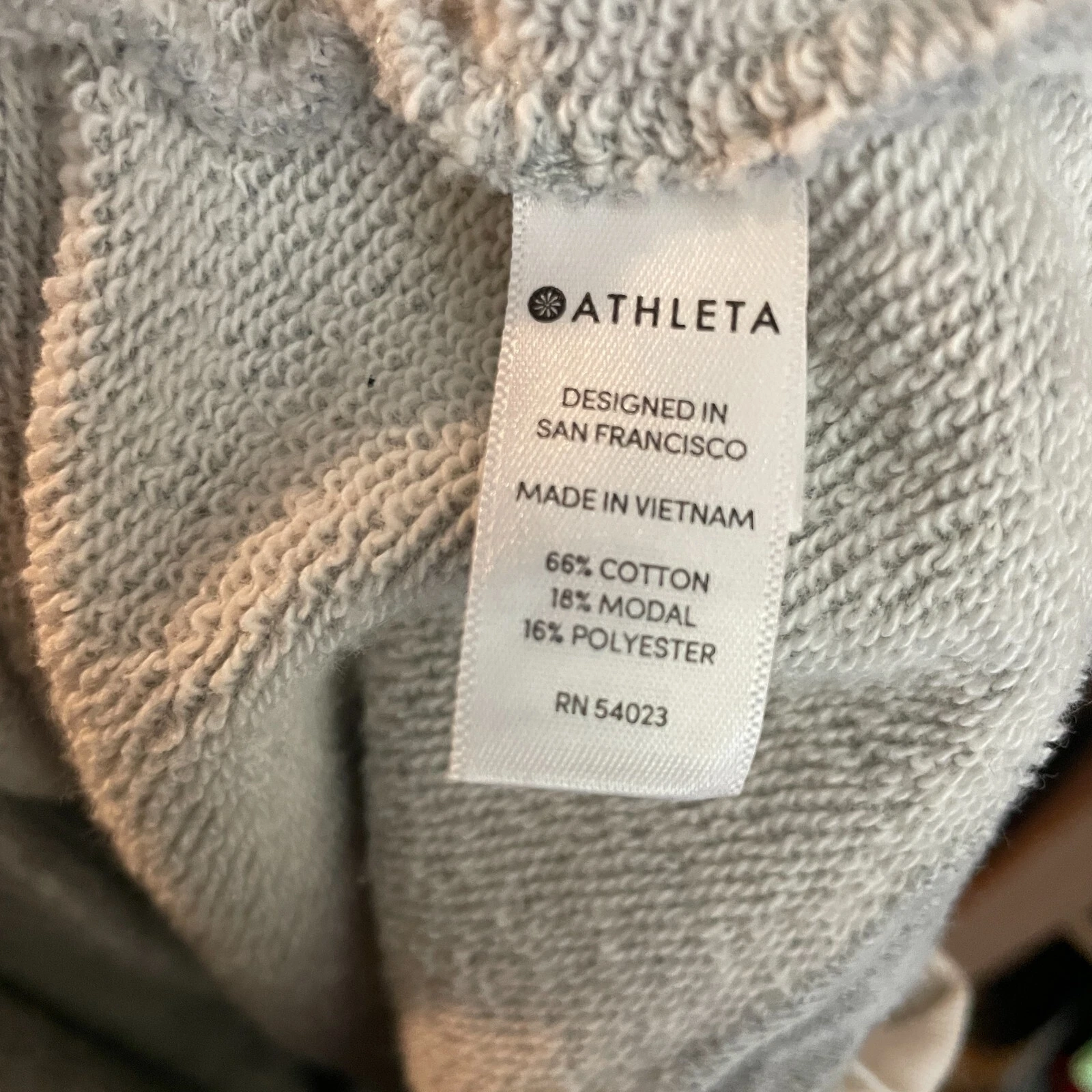 athleta studio cinch cotton terry sweatshirt