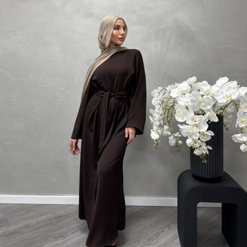 Abaya Muslim Kaftan Elegant Women Long Dress Turkey Maxi Robe Evening Party Gown - Picture 5 of 48