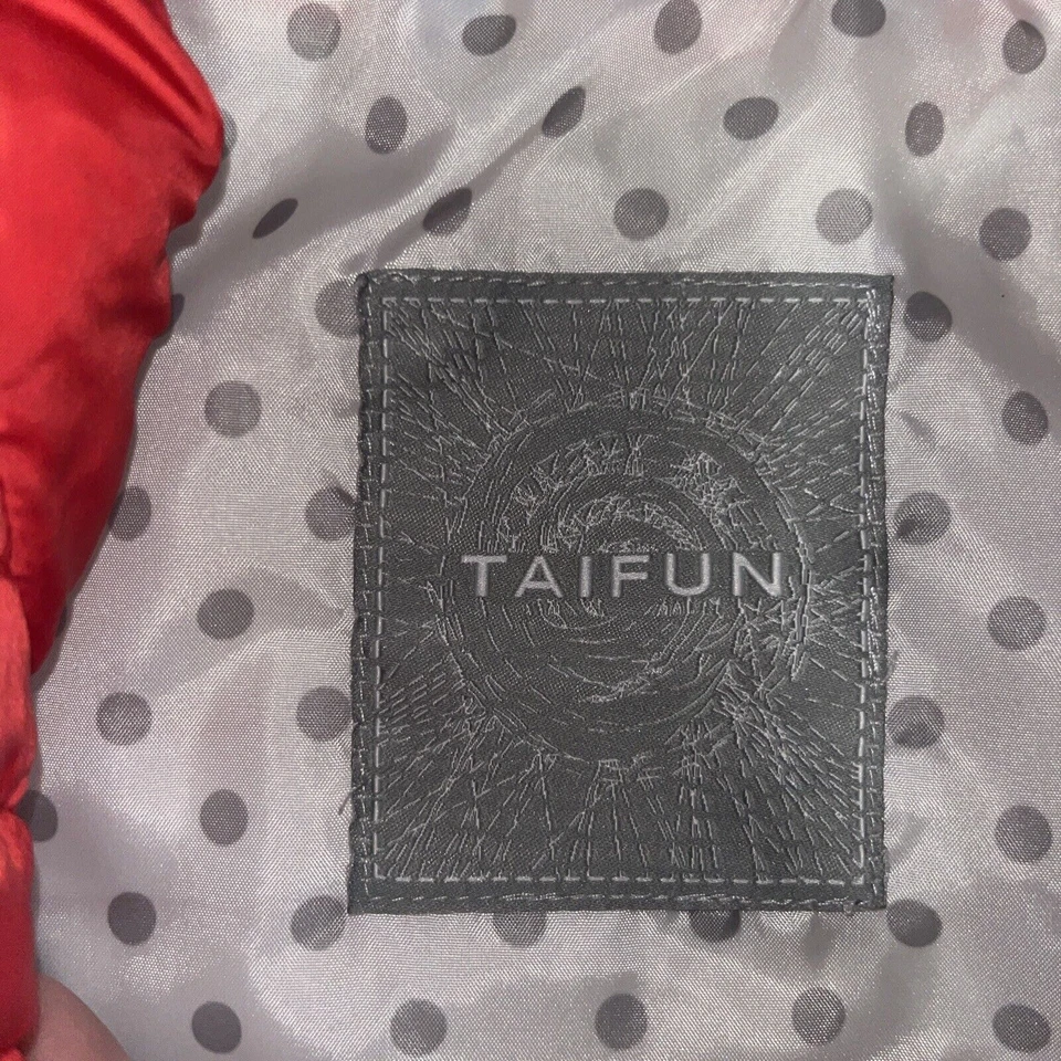 Taifun Women’s Polyester Red White Zip Up Puffer Jacket Sz M - Image 4 of 4