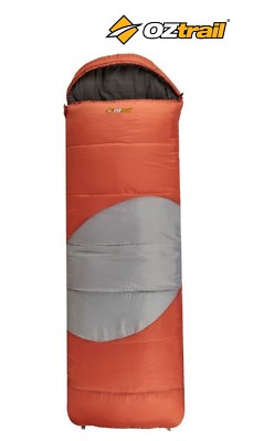 OZtrail Lawson Jumbo Hooded Sleeping Bag Orange -5C RRP