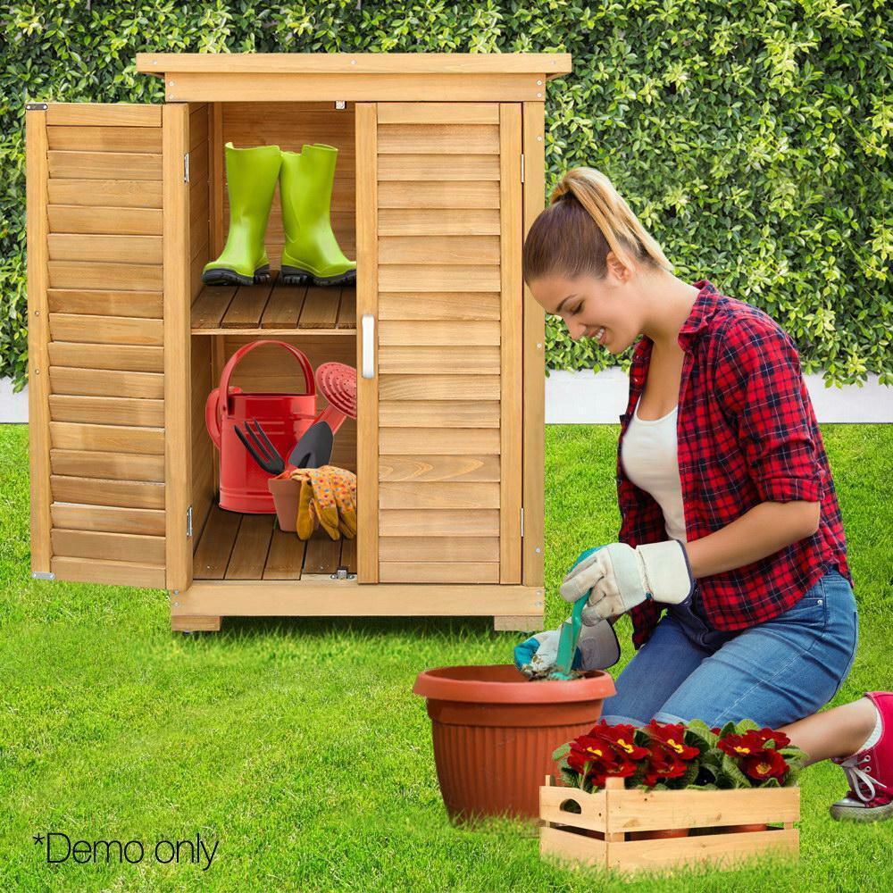 Wooden Garden Shed Outdoor Store Cupboard Tool Storage Lawn Mower Wood