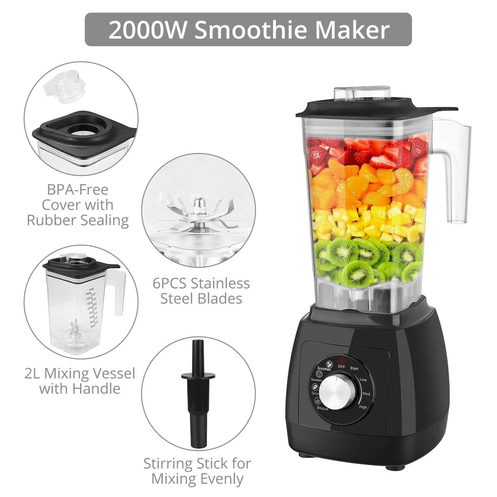 fruit mixer jar