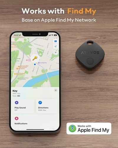 ATUVOS GPS Air Tag 1er Pack, Bluetooth Gepäck Tracker funktioniert mit Apple Find My APP - Bild 4 von 17