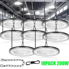 10Pack 200Watts UFO Led High Bay Light Led Commercial Industrial Shop Lighting