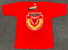 HEAD T-Shirt Single Stitch Sportswear NWT Large USA VTG Academie du Sport Short