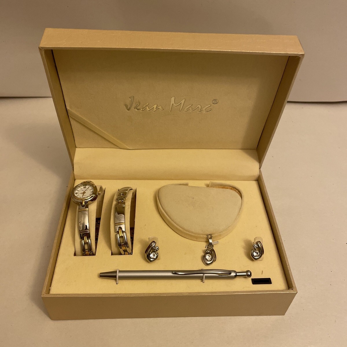 NEW JEAN MARC Earrings, Necklace & Bracelet Watch &pen(Dry