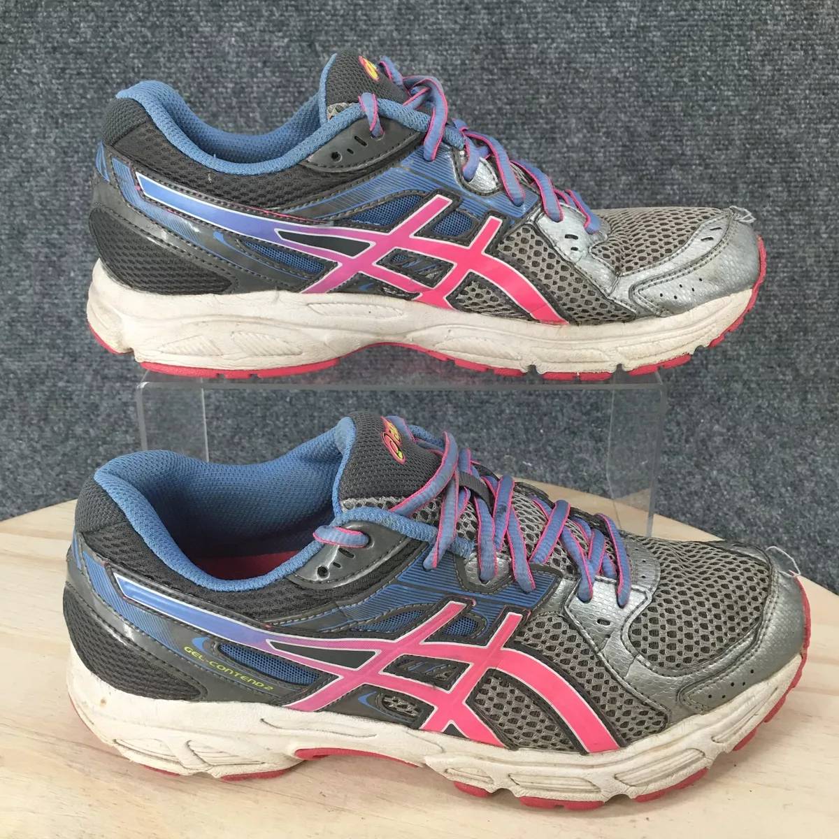 Abiertamente Podrido Pertenecer a Asics Shoes Womens 10 Gel Contented 2 Running Sneakers Lace Up Flats T474N  Gray | eBay