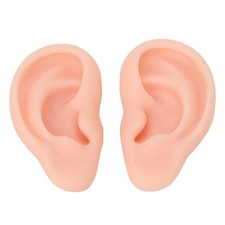 1 Pair Silicone Ear Model Light Skin For Piercing Practice Display