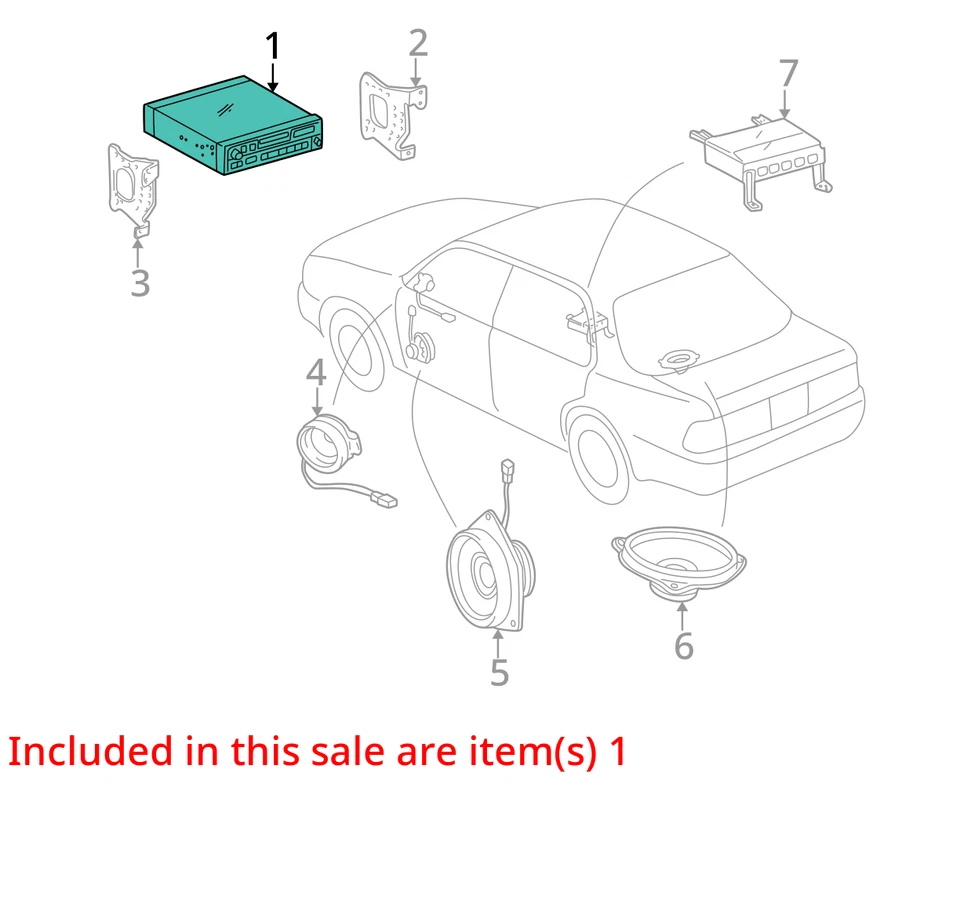 Receptor de radio reproductor de CD Toyota Camry Am Fm 1995-1999 K81Z0 Foto 3 de 4