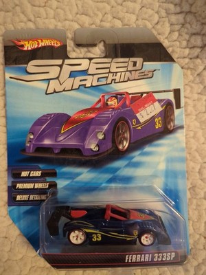 Hot Wheels Ferrari 333SP Speed Machines Series - T4424 NRFP 2009 Blue 1:64
