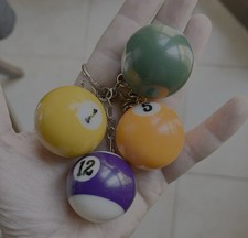 Penna E Portachiavi (rotondo) - Snooker 8 Palline Gioco Da Bar Da - Foto 5