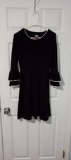 Vince Camuto Knit Bell Ruffle Sleeve Sweater Dress Small