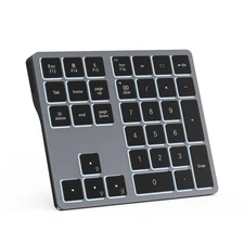 Backlit Bluetooth Numeric Keypad for Laptops and Computers Number Pads 34 Key...