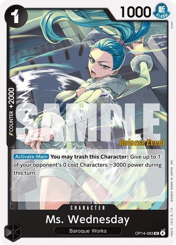 Ms. All-Sunday (Alt Art) OP14-084 SR The Azure Sea's Seven - ONE