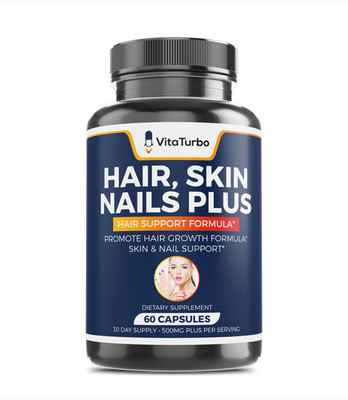 Hair, Skin & Nails Plus 60 Caps 500mg - Beauty, Strength & Growth Support