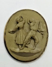 Ancien camée de lave sculpté dans monture métal pour broche - Projet !