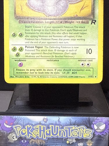 Pokemon Card Dark Arbok 19/82 Non Holo ERROR 1999-23000 Team Rocket Played - Picture 4 of 5