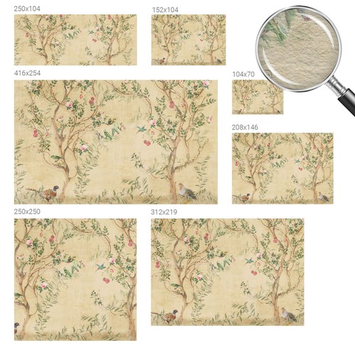 Modern 3D Pink Non Woven Wallpaper An Elegant Tree With Flowers And Birds - Picture 4 of 14