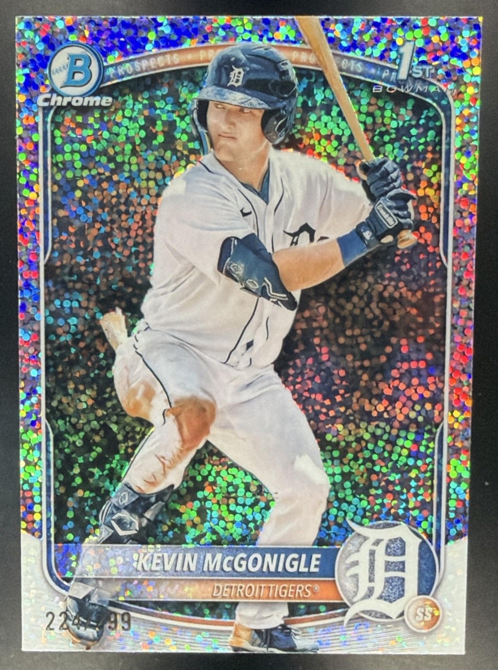 Kevin McGonigle 2025 Bowman Baseball Chrome Prospects Speckle Refractor /299 1st