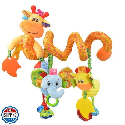 Jollybaby Crib Stroller Car Seat Toys for Baby 0-3-6-9-12 Months, Tummy Time 