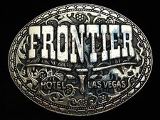 PH11123 VINTAGE 1970s FRONTIER HOTEL LAS VEGAS CASINO GAMBLING BELT BUCKLE