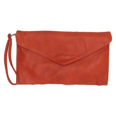 Clutch, Damen, Orange, Einfarbig, 28, 1, 15 cm #5oG