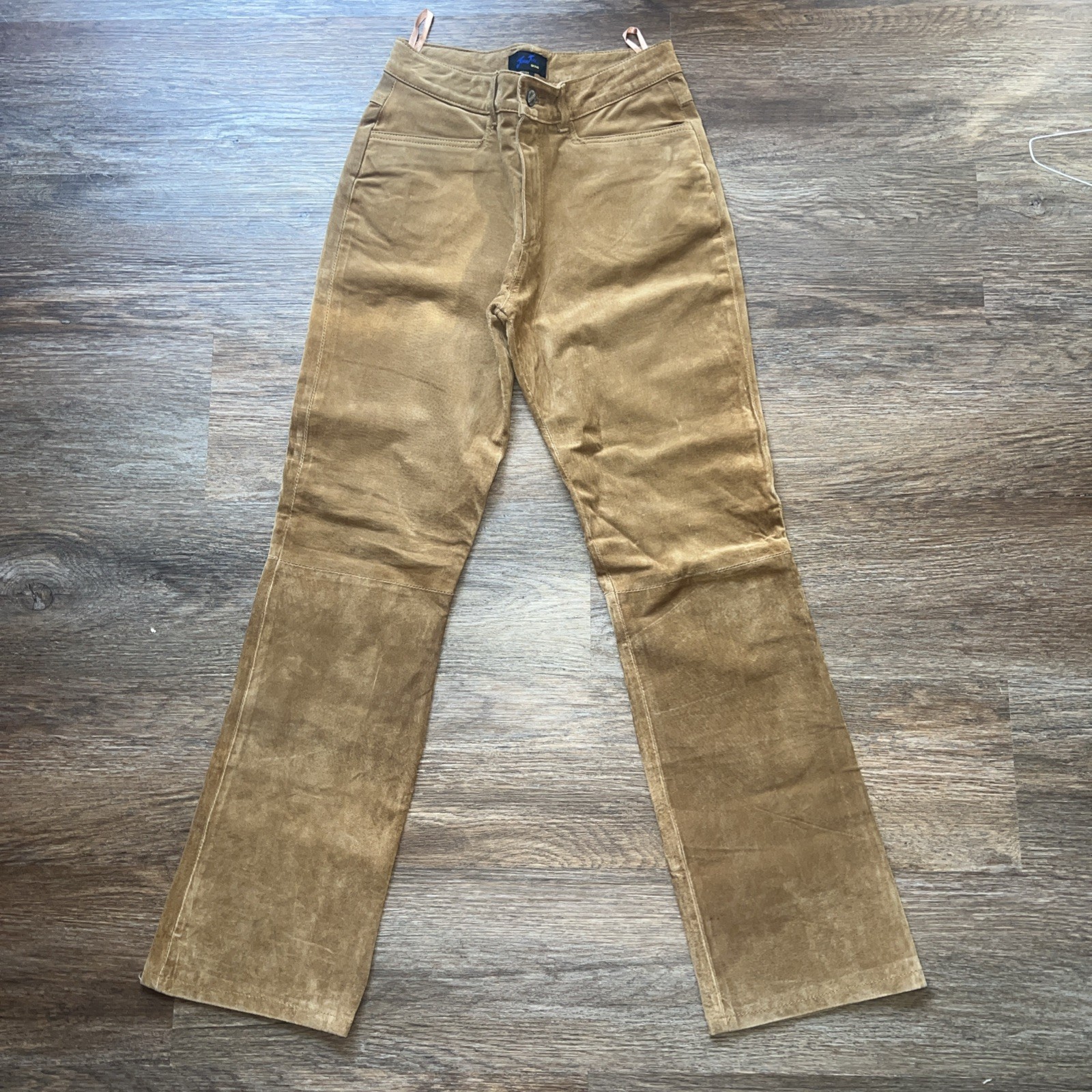 Vintage Women’s Jou Jou Skins Light Brown 100% Suede Leather Pants Size 5/6