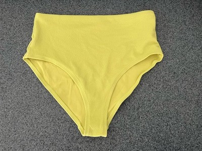 N2 Old Navy Yellow Size M High Rise French Cut Pucker Bikini Swim Bottoms
