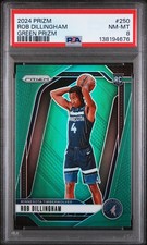 2024 PANINI PRIZM GREEN PRIZM #250 ROB DILLINGHAM PSA 8