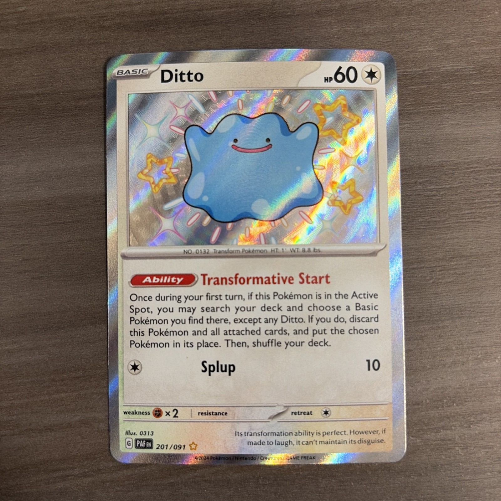 Ditto 201/091 SV: Paldean Fates Holo