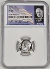 1964 10C PF67 90% Silver NGC Franklin D. Roosevelt Facsimile Sig  Portrait Label