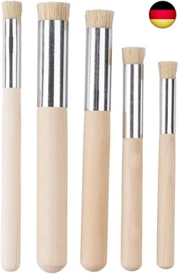 BESUCHE DEN IDEEN MIT HERZ-STORE Ideen mit Herz Stupf-Pinsel | 5-er Set | hochwertige Künstlerpinsel | rund mit