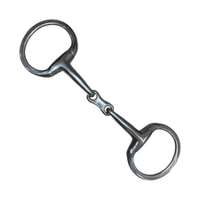 French Link Eggbutt Snaffle in Stainless Steel - 5 1/2"