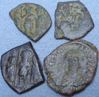 Lot of 4 Byzantine Bronze Coins