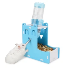 2 In 1 Hamster Hanging Water Bottle Pet Auto Dispenser With Base For Hamster Rat
